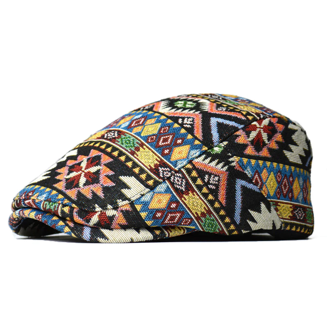 ARTHUR – VINTAGE PATTERN FLAT CAP