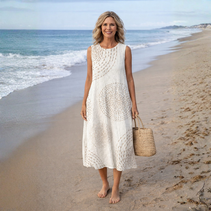 EVELYN – TEXTURED MIDI DRESS