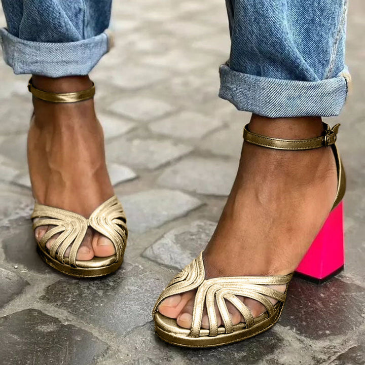 SOFIA – STRAP HEEL SANDALS